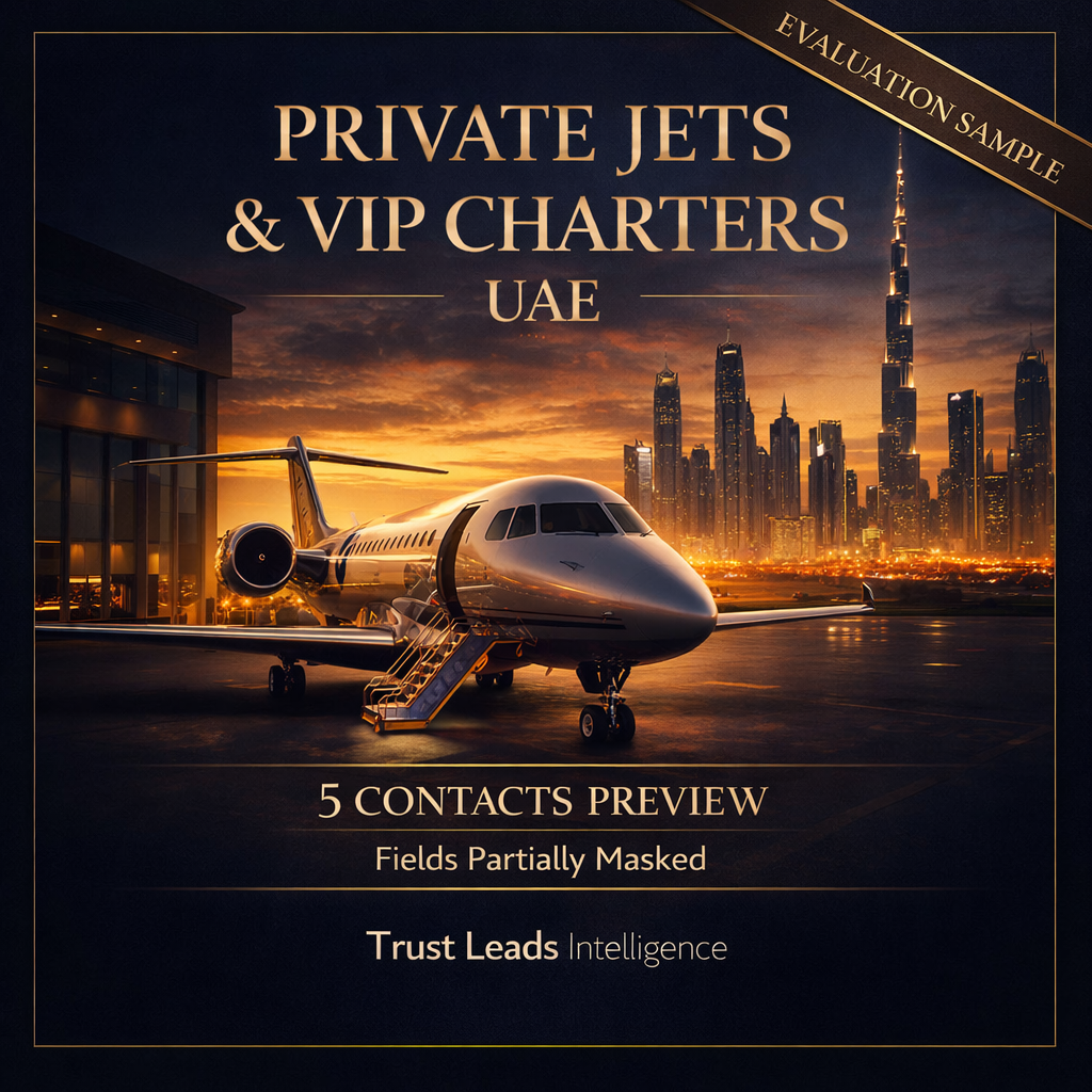 TOP 25 Privéjets & VIP Charterdiensten VAE