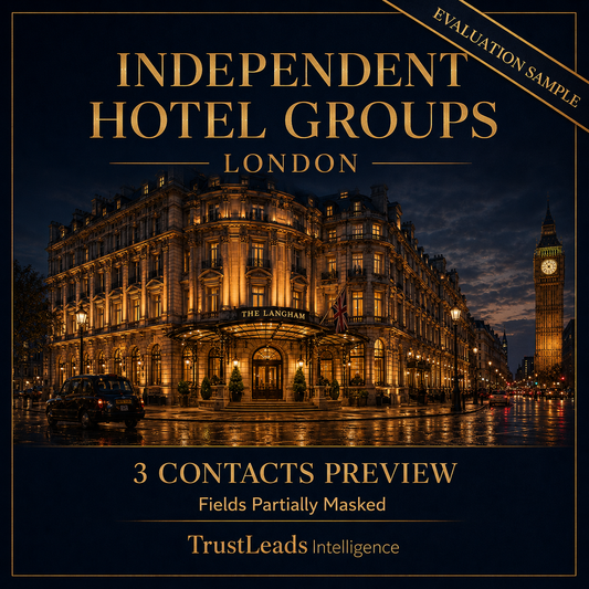 Top 25 Procurement Independent Hotel Groups London